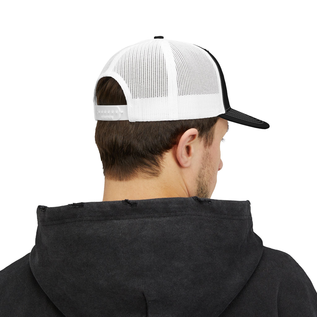 Otter Fest Mountain Badge Snapback Trucker Cap | Outdoor Logo Hat