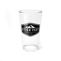 Black Otter Fest Mountain Badge Mixing Glass | 16oz Pint Glass