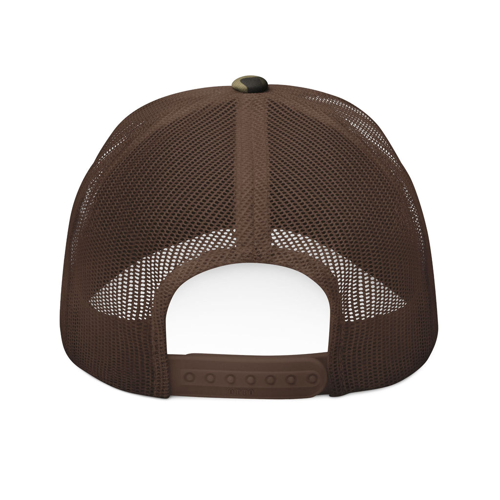 Otter Fest patch camo Trucker Hat | Embroidered outdoor logo cap