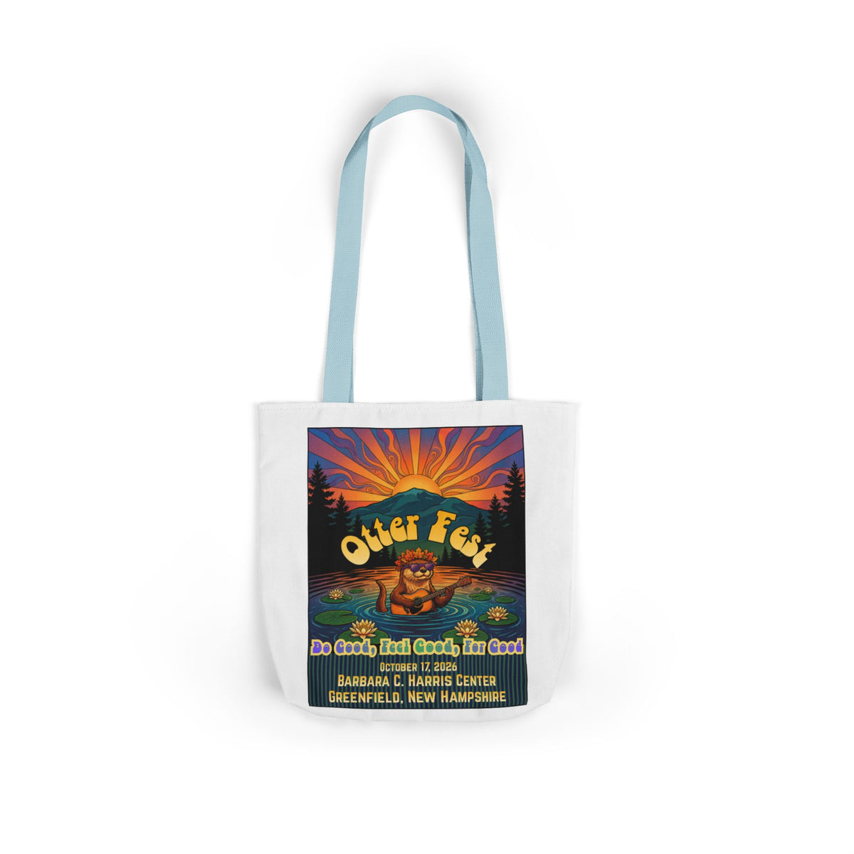 OTTER FEST Two sided print Poly-Canvas Tote Bag