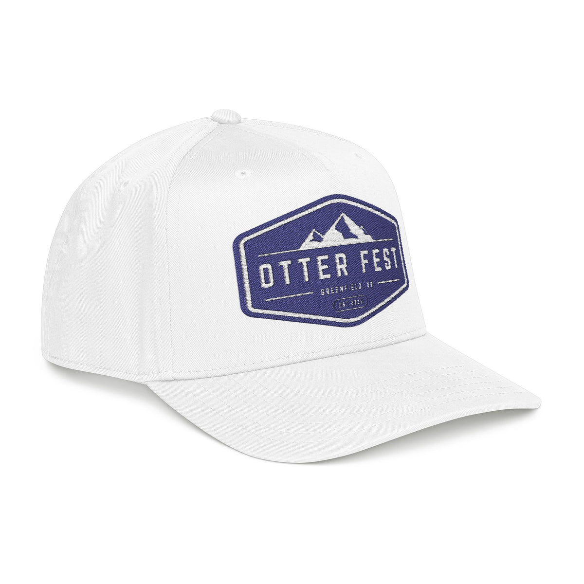 Otter Fest, navy mountain badge Mid Profile Baseball Cap