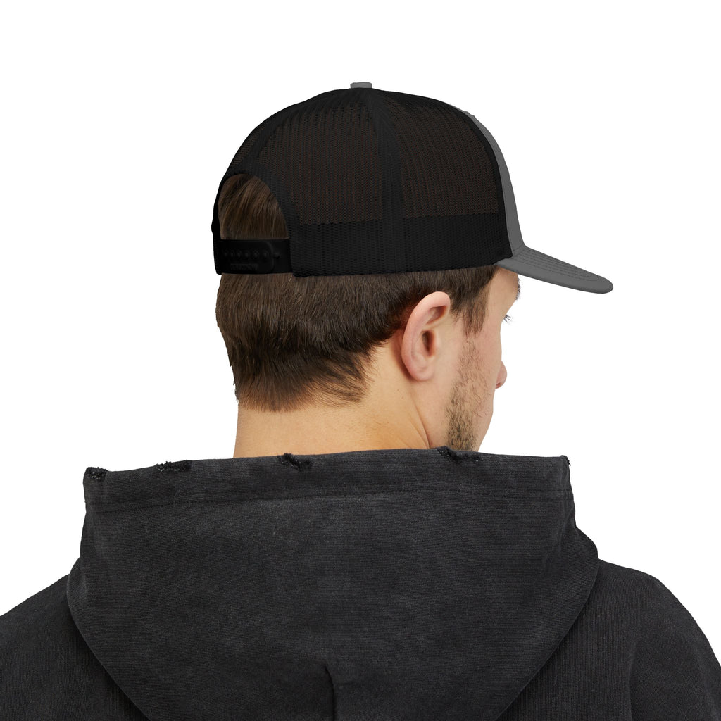 Otter Fest Mountain Badge Snapback Trucker Cap | Outdoor Logo Hat