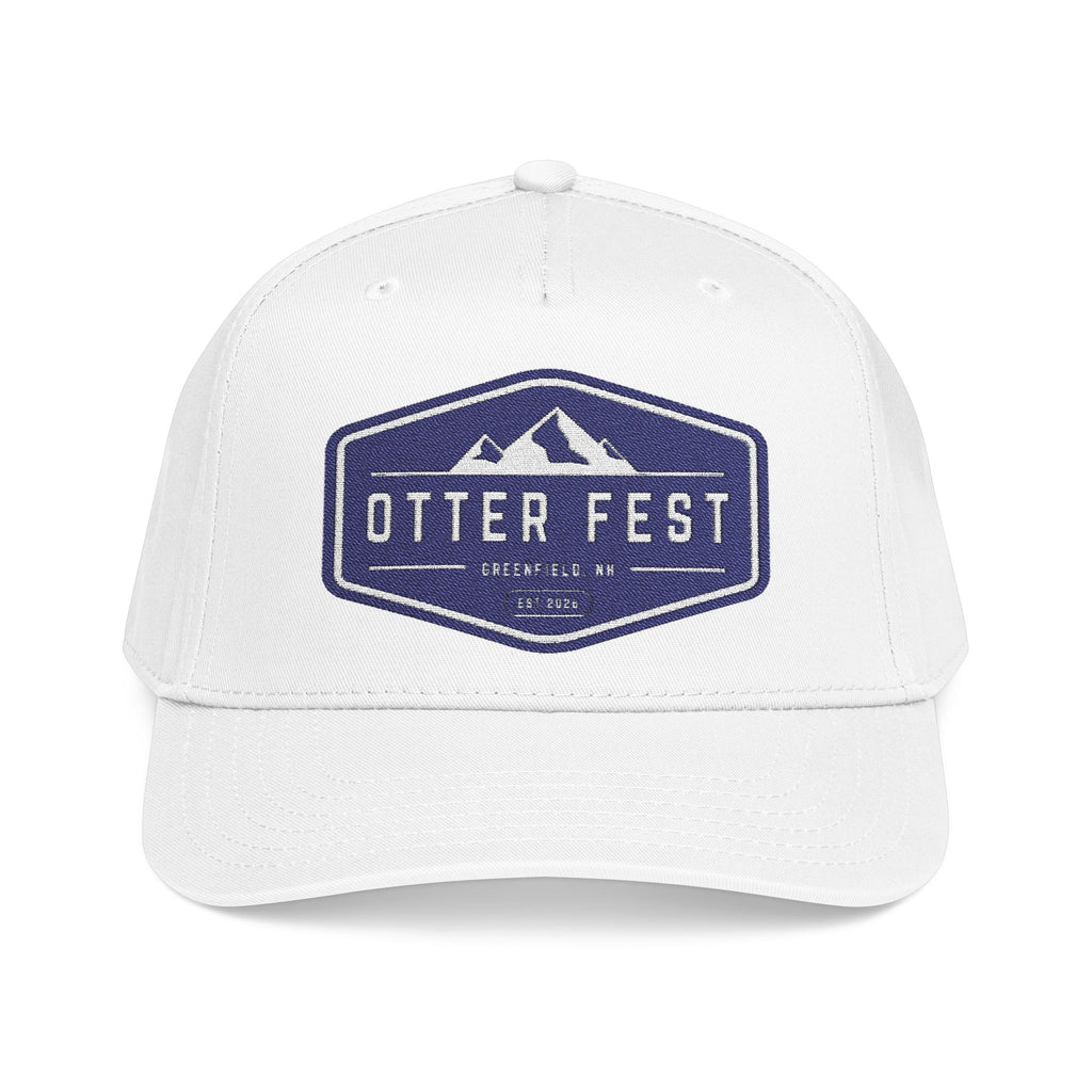 Otter Fest, navy mountain badge Mid Profile Baseball Cap