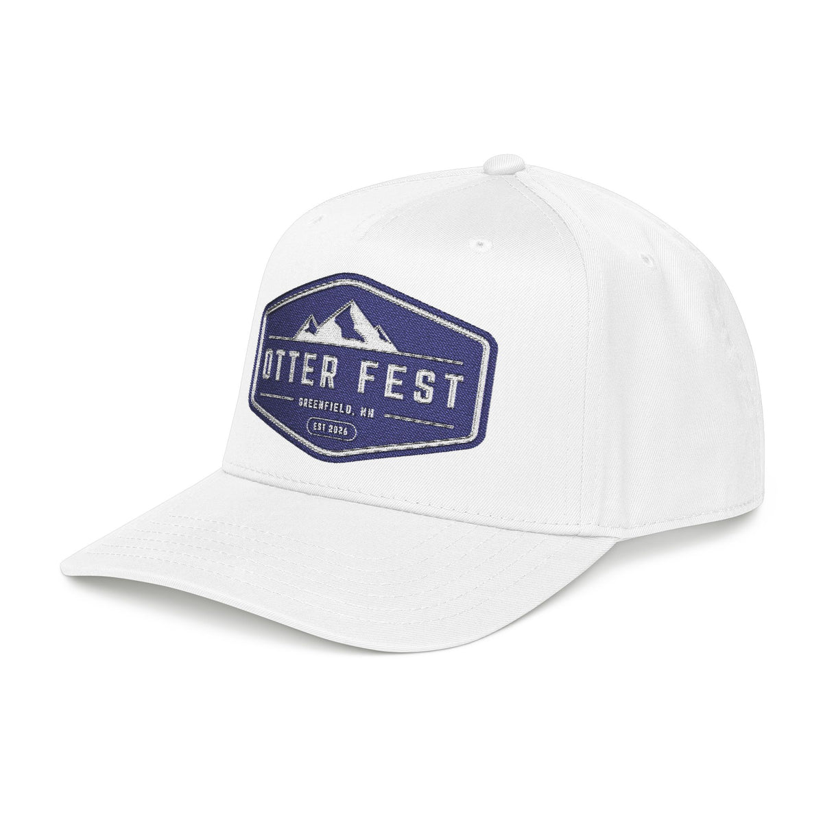 Otter Fest, navy mountain badge Mid Profile Baseball Cap