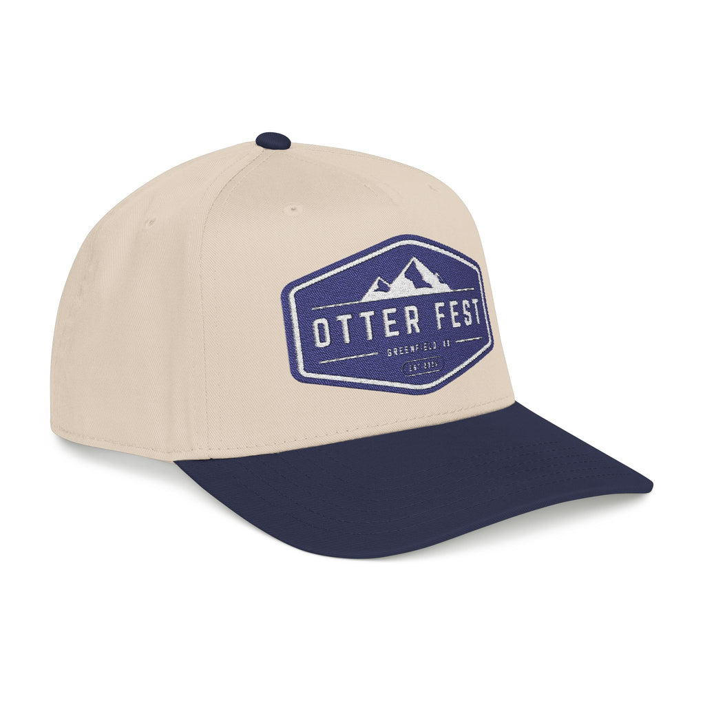 Otter Fest, navy mountain badge Mid Profile Baseball Cap