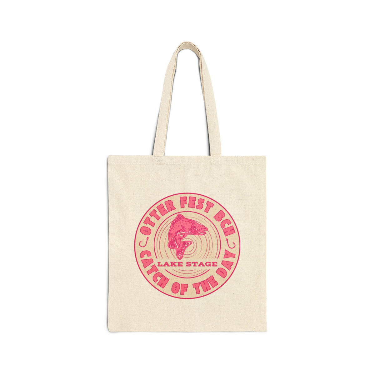 Otter Fest Lake Stage Catch of The Day Tote Bag | Breast Cancer Awareness Month