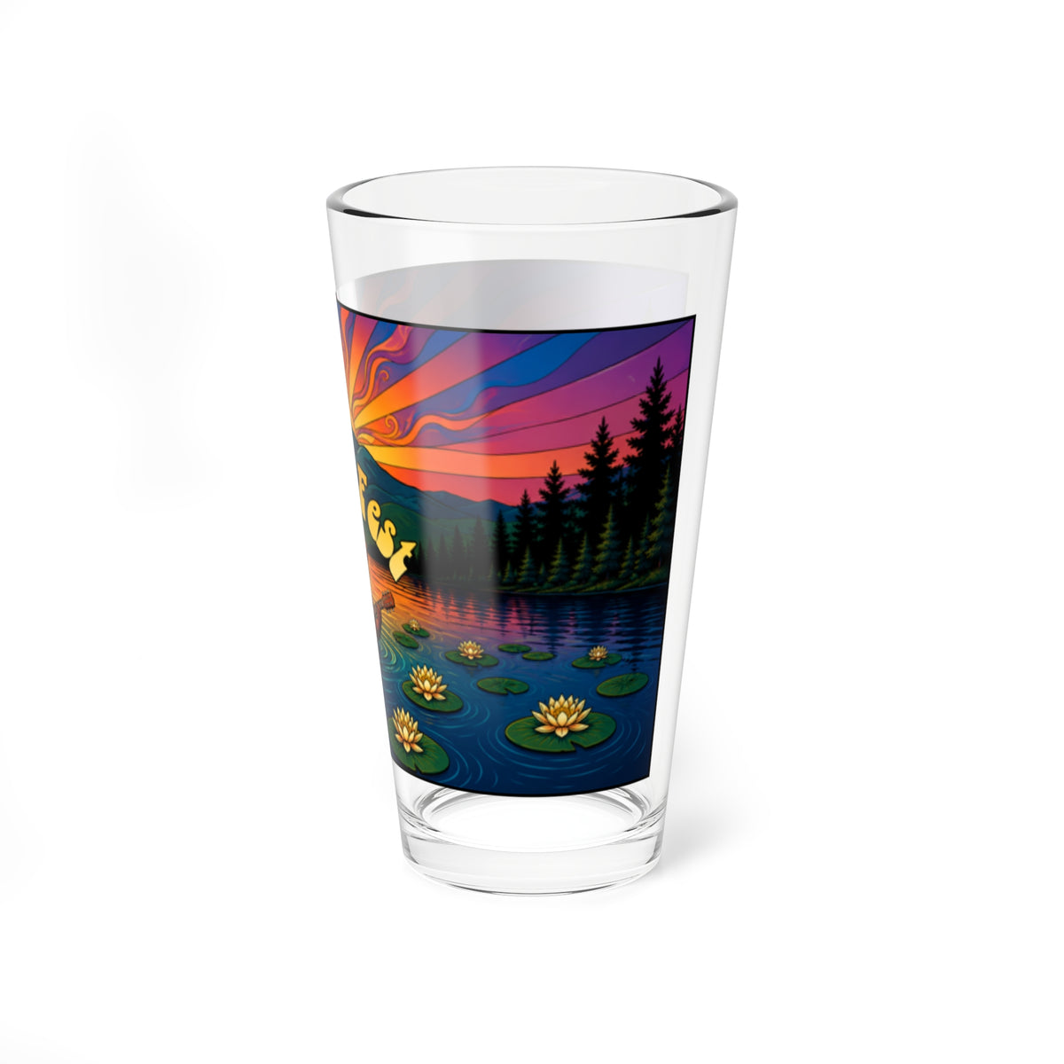 Otter Fest Guitar Otter Pint Glass | 16oz Mixing Glass