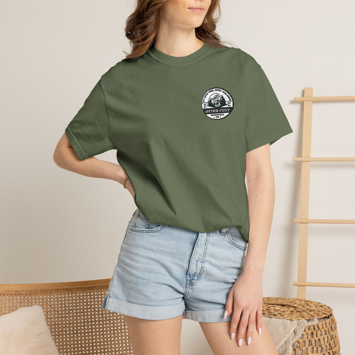 Otter Fest BCH Mountain Lake T-Shirt | Minimal Outdoor Emblem