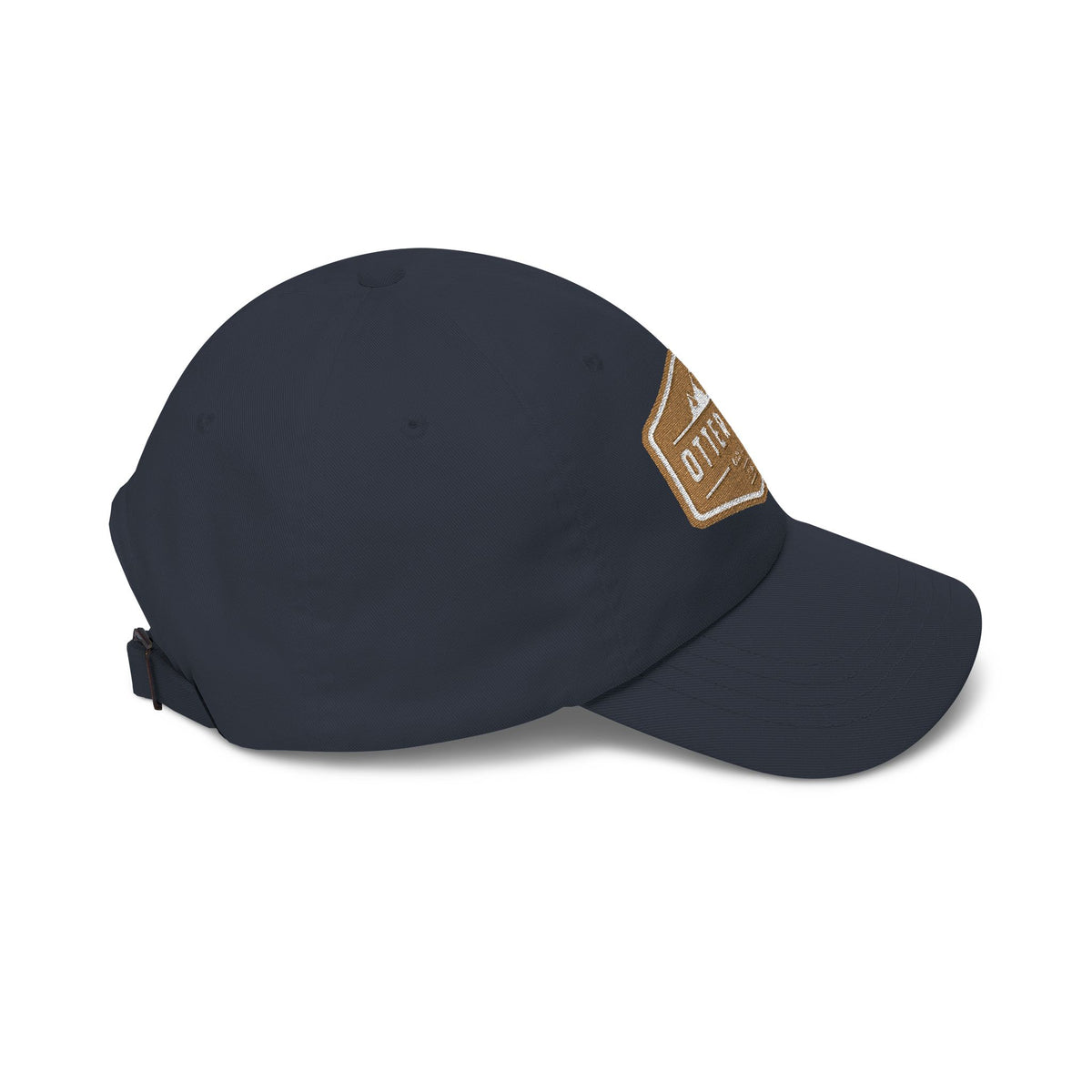 Otter Fest  Golden Mountain Badge Classic Dad Cap | outdoor logo hat
