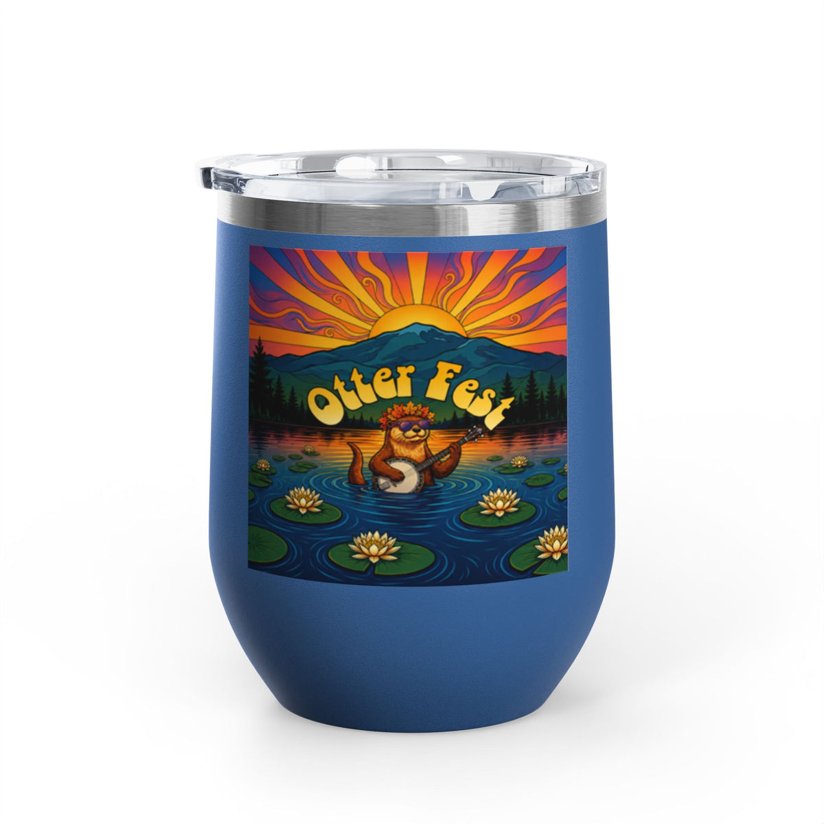 Otter Fest Strummin’ & Pickin’ Clem Sunset Wine Tumbler | Otter Fest 12oz. Wine Tumbler