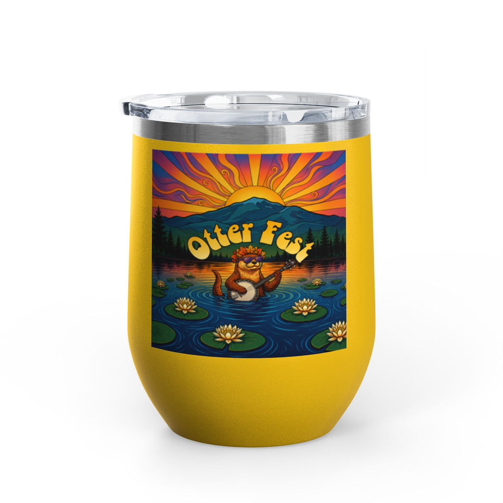 Otter Fest Strummin’ & Pickin’ Clem Sunset Wine Tumbler | Otter Fest 12oz. Wine Tumbler