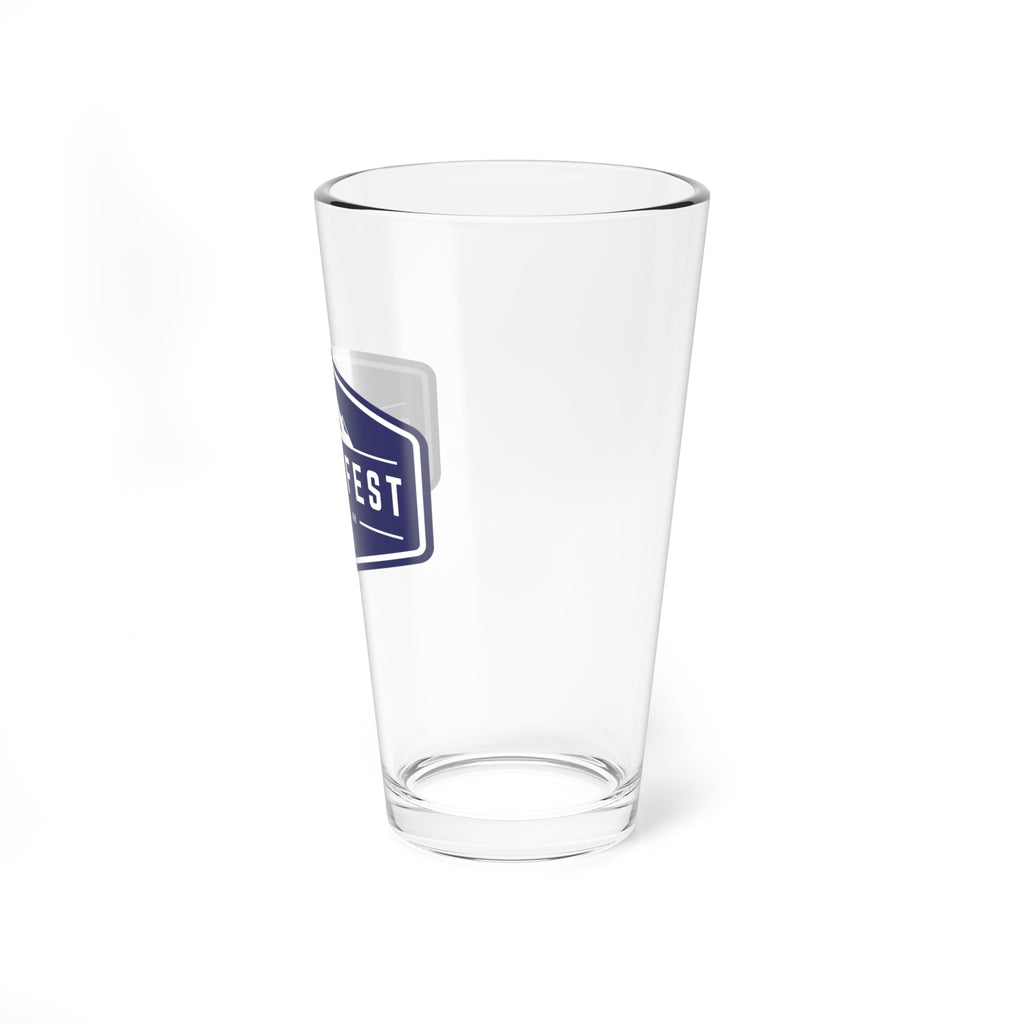 Navy Otter Fest Mountain Badge glass | 16oz mixing glass