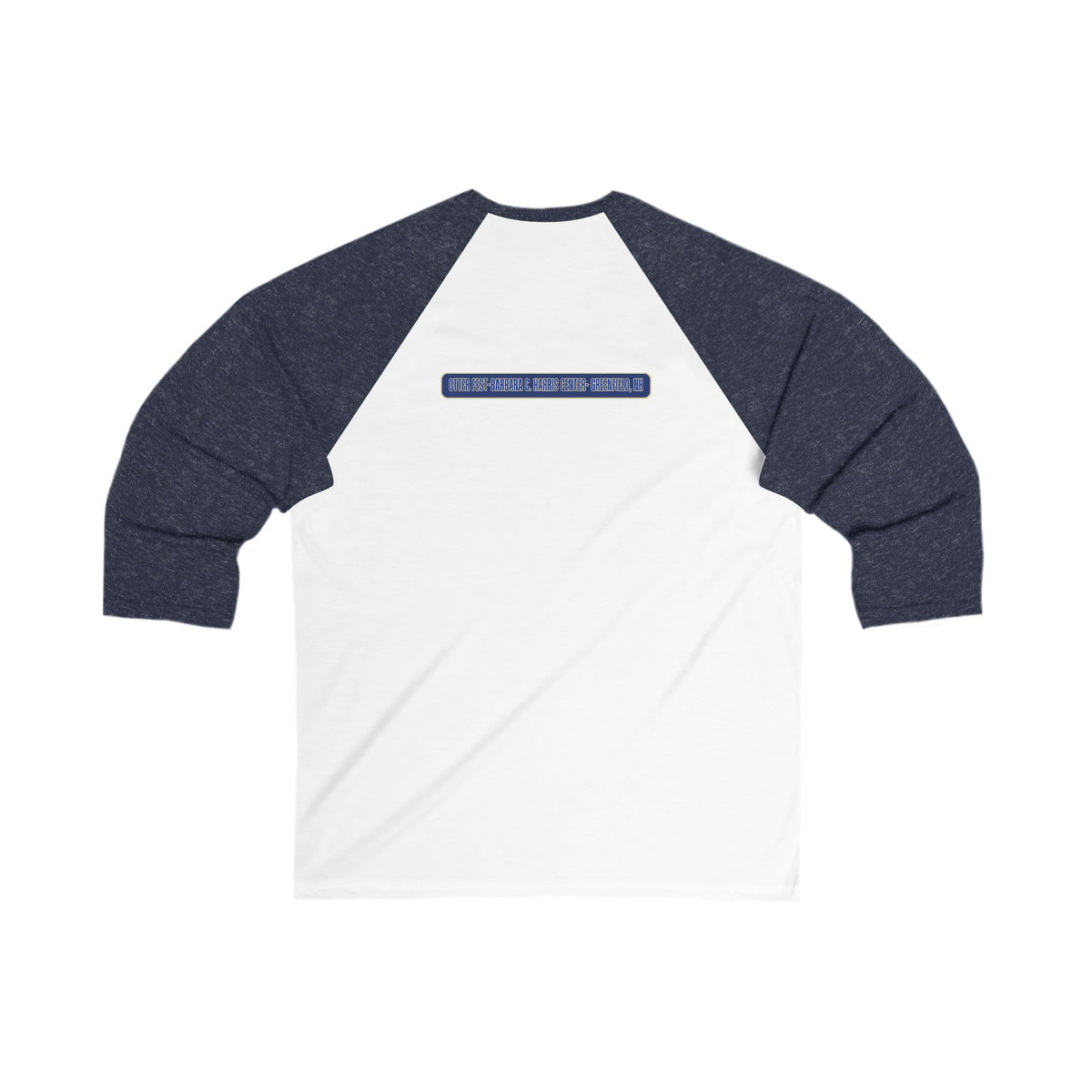 Otter Fest 2026 Classic Navy Badge Baseball Tee | Otter Fest Raglan