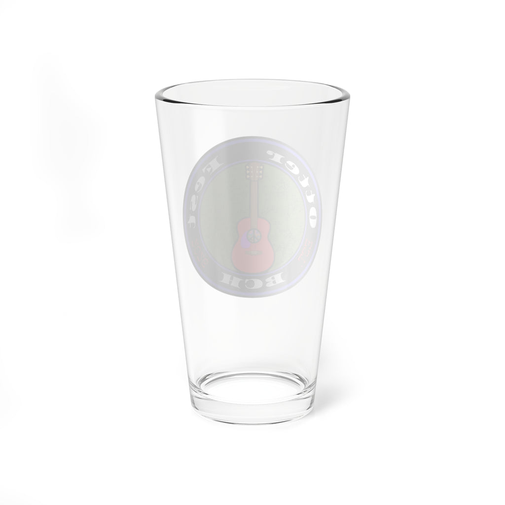 Otter Fest Peace & Rock Guitar Mixing Glass | 16oz Pint Glass