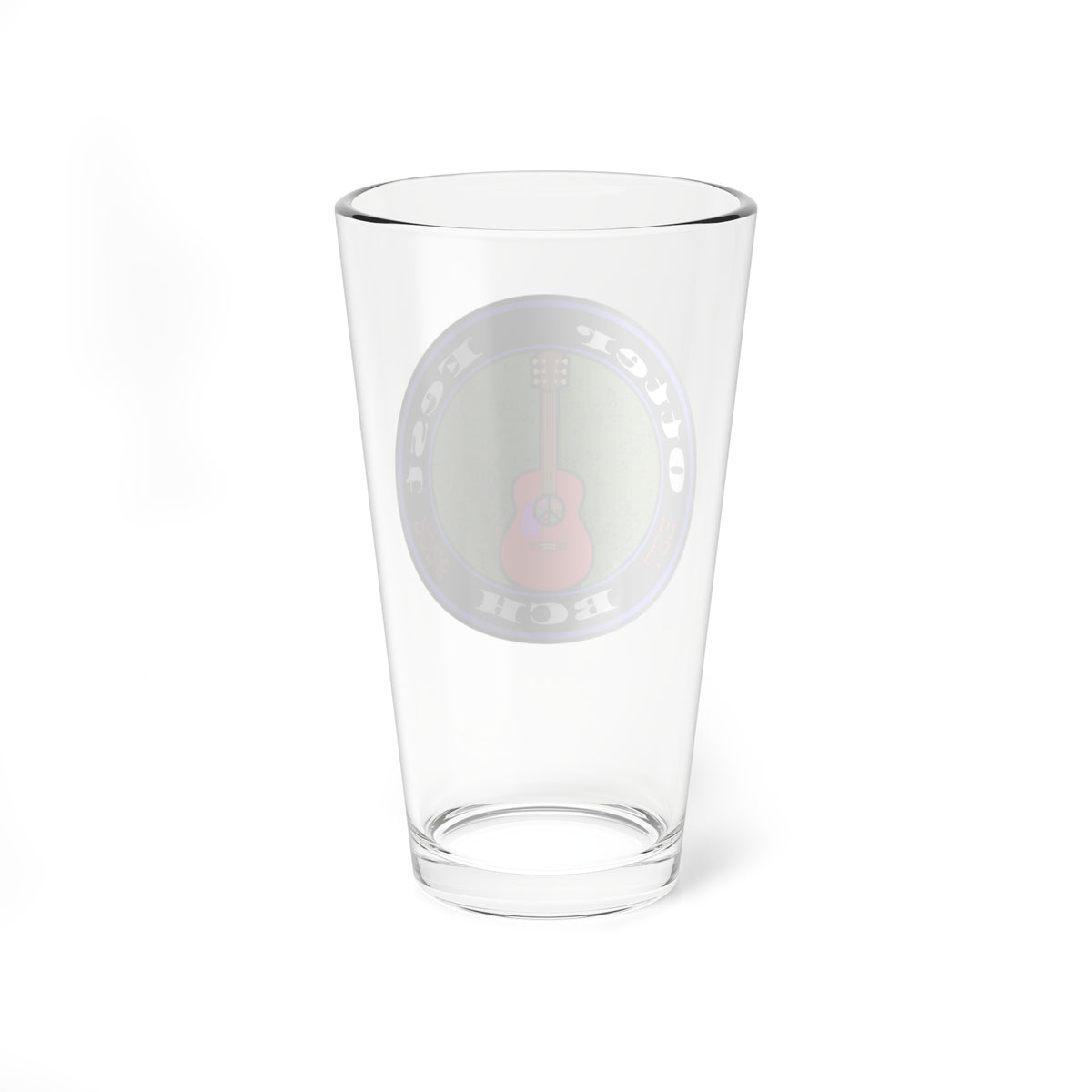 Otter Fest Peace & Rock Guitar Mixing Glass | 16oz Pint Glass