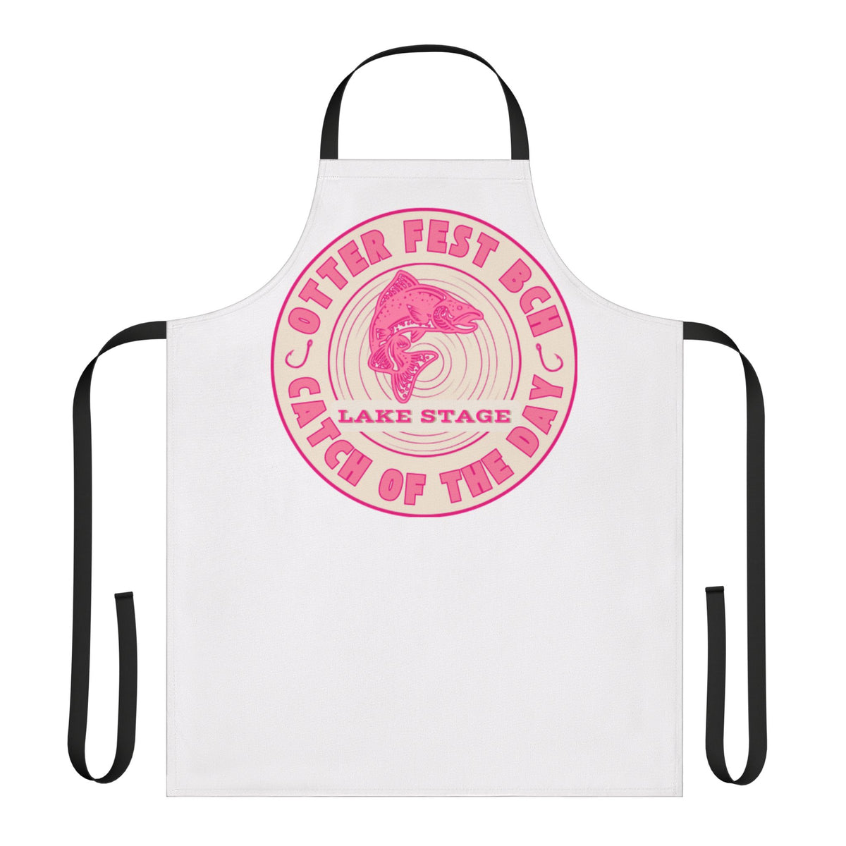 Otter Fest Catch of The Day Logo Apron | Breast Cancer Awareness Month