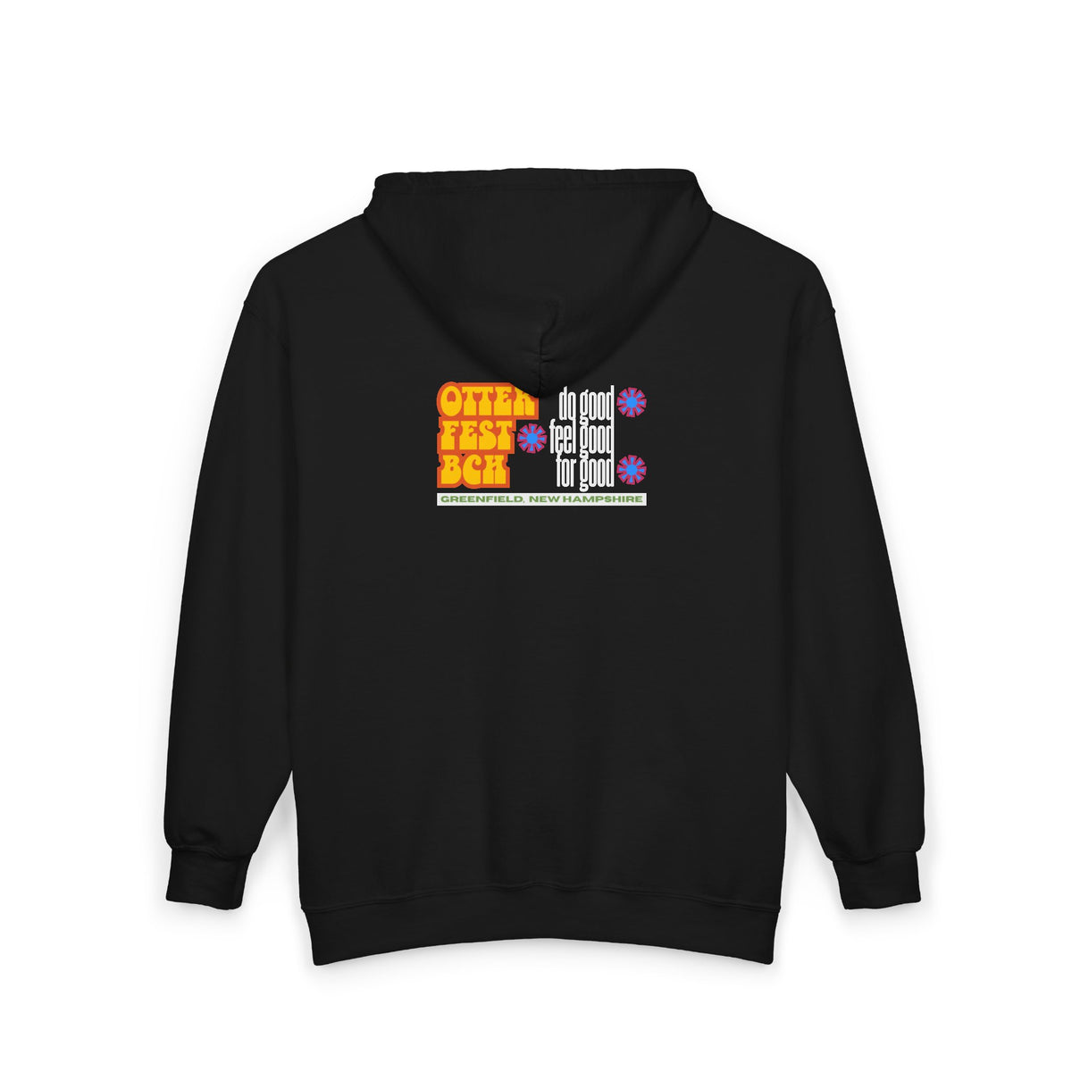 Otter Fest BCH Do Good, Feel Good, For Goo Zip Hoodie | Otter Illustration, Retro Block Text