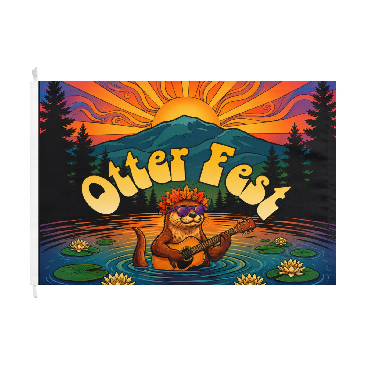 Otter Fest Double-Sided Flag |