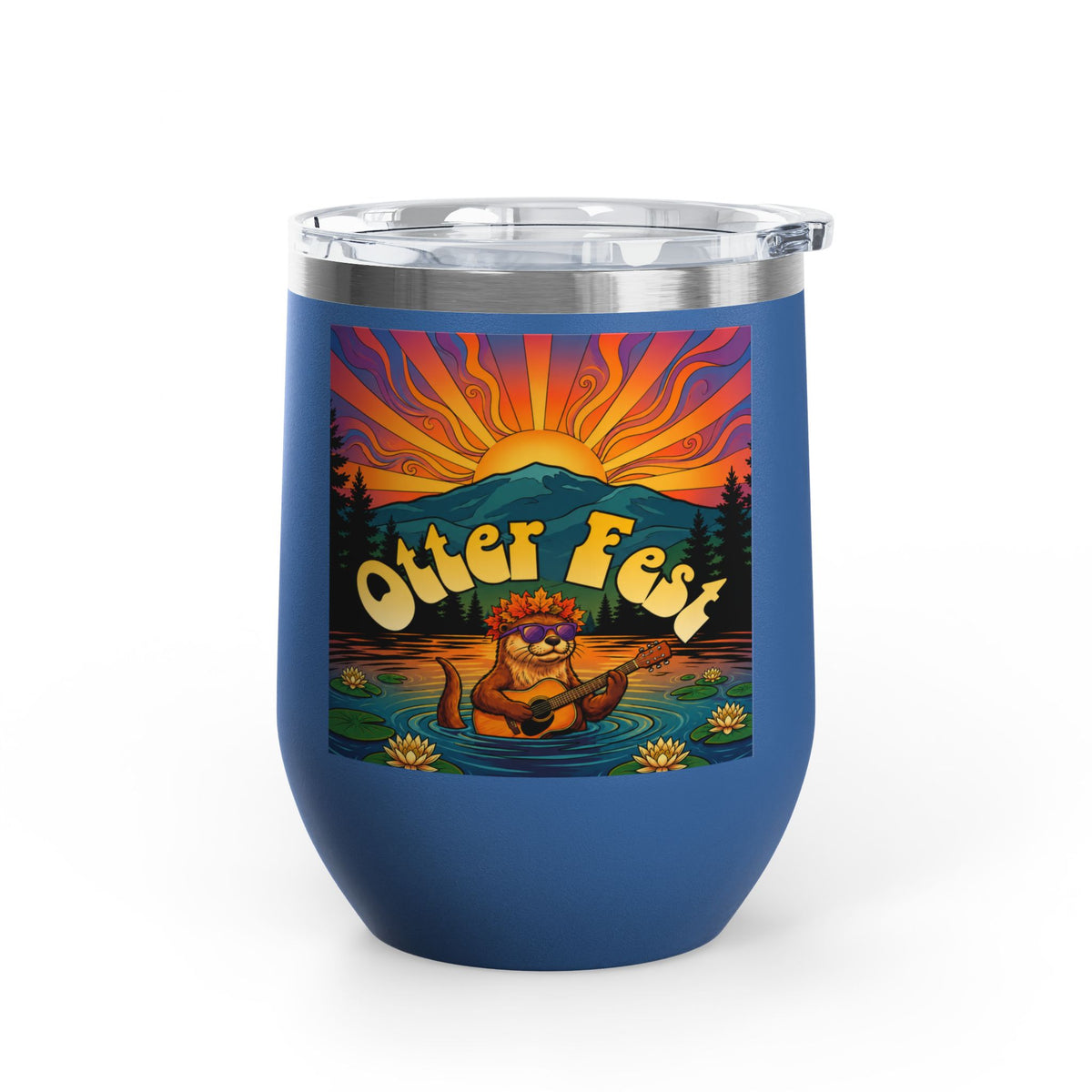 Otter Fest Strummin’ & Pickin’ Clem Sunset Wine Tumbler | Otter Fest 12oz. Wine Tumbler