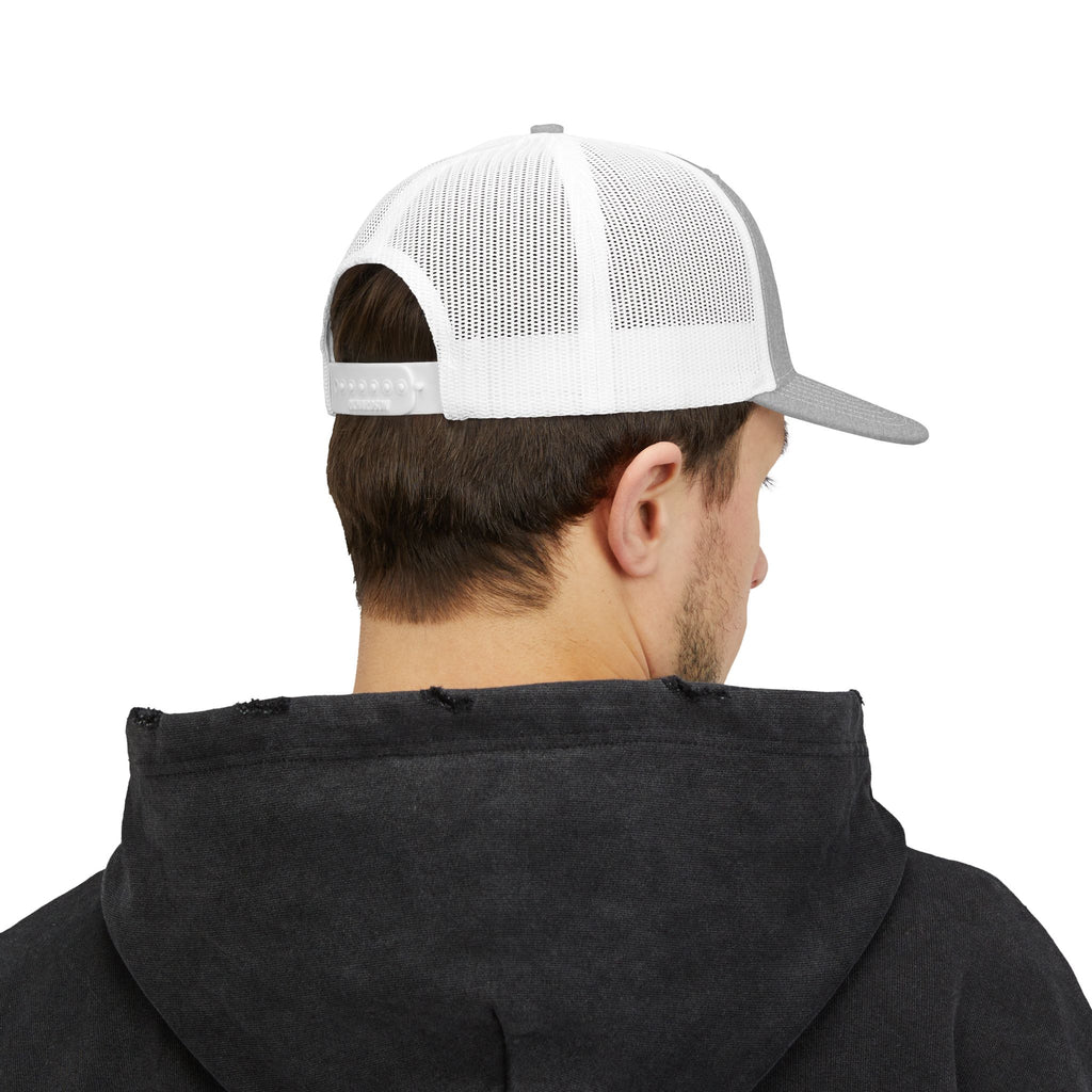 Otter Fest Mountain Badge Snapback Trucker Cap | Outdoor Logo Hat