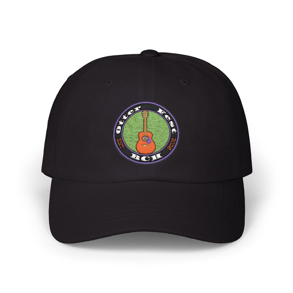 Otter Fest Peace Sign Acoustic Guitar Patch Classic Dad Cap |