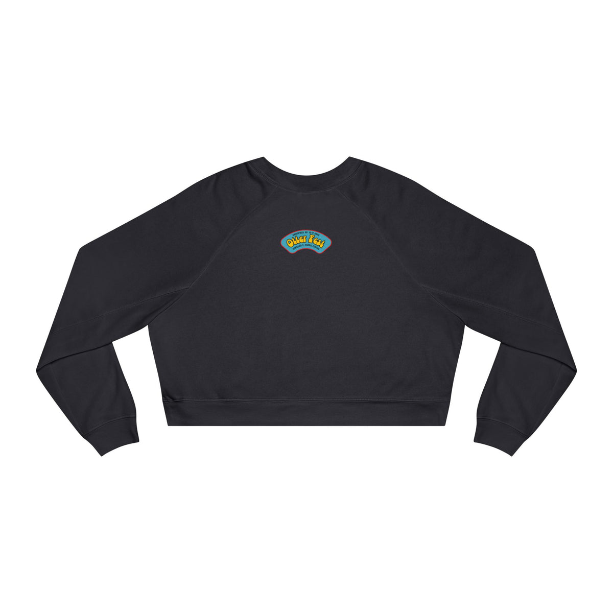 Otter Fest Picking' & Grinning Women's Cropped Banjo Sweatshirt | Musician Instrument Graphic