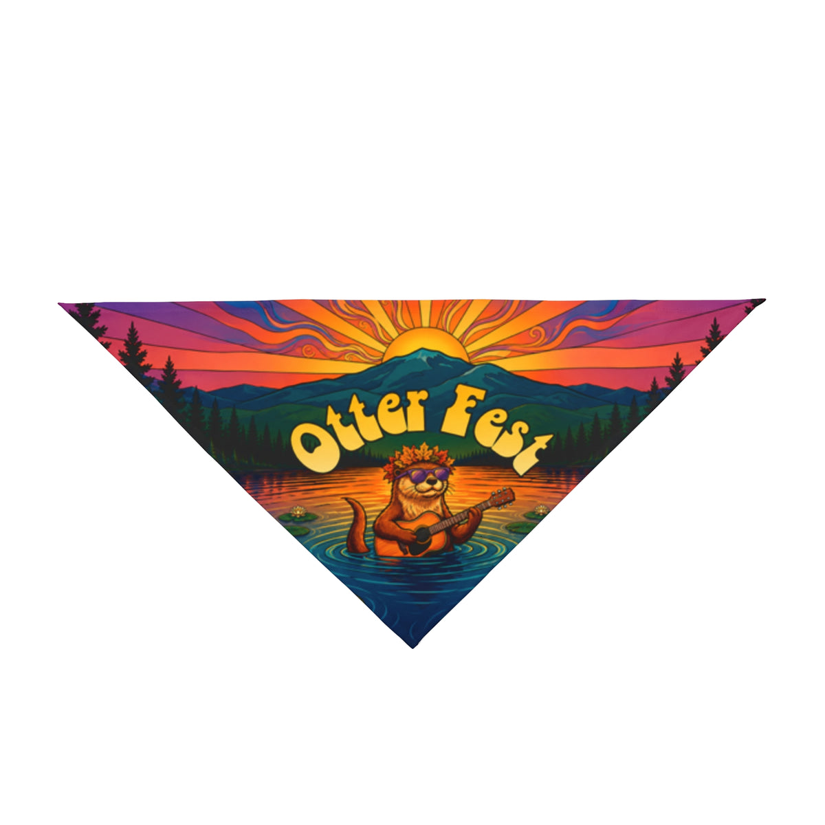 Otter Fest Clem with Guitar Pet Bandana | Otter Fest BCH Pet Bandana